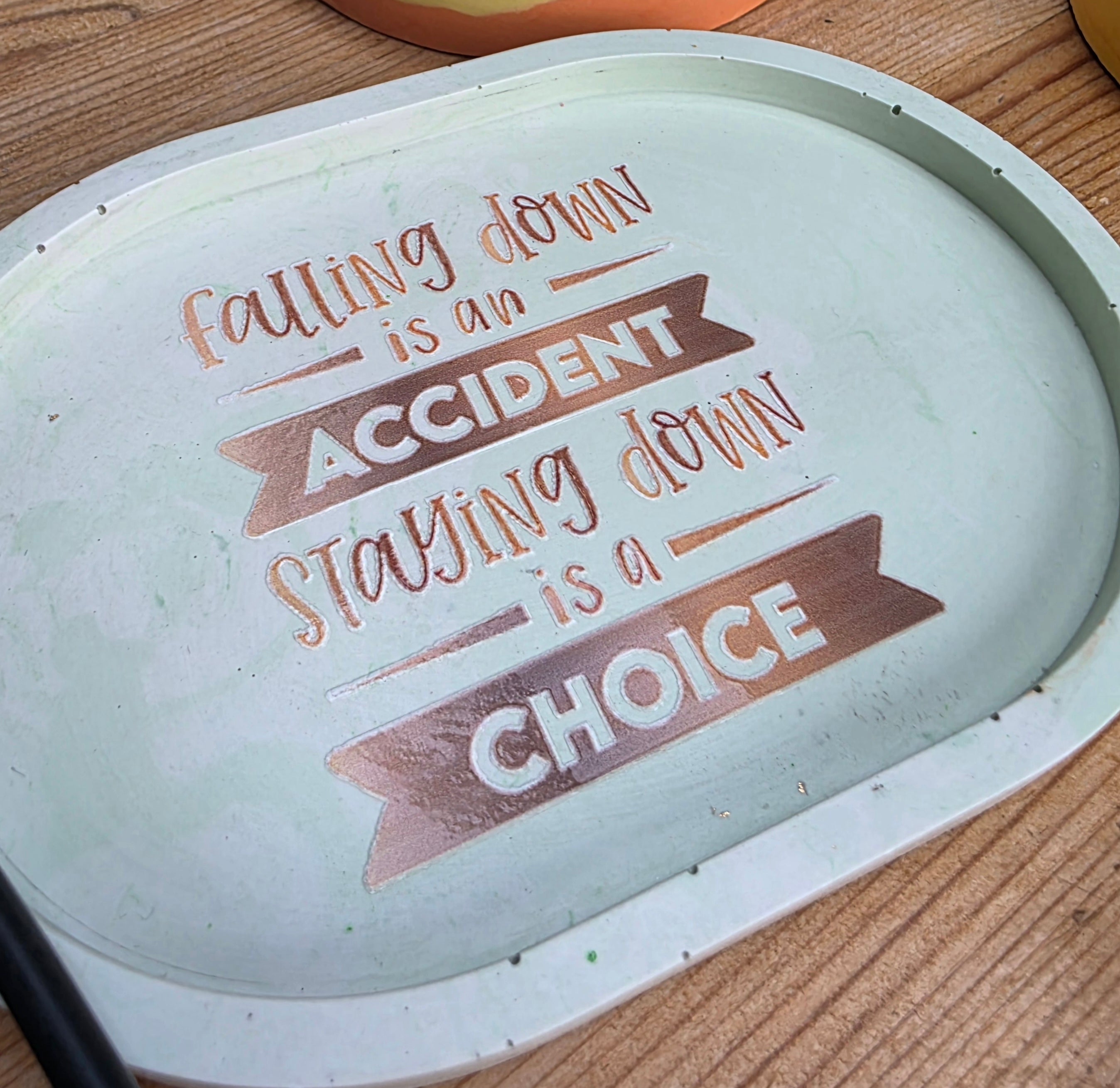 Affirmations Jesmonite Handmade Trays
