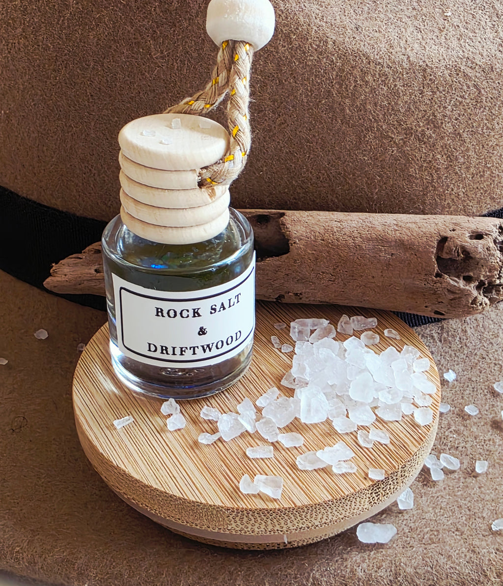 Rock salt and driftwood Car fresheners